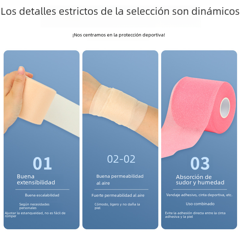 Skin Film for Football Ankle Cushioning Tape and Racket