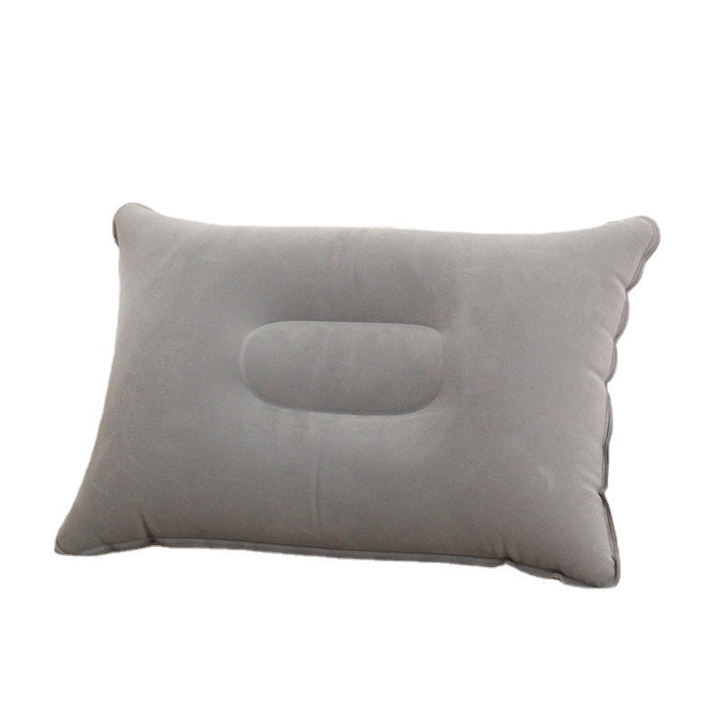 Velvet Inflatable Travel Pillow for Camping and Naps